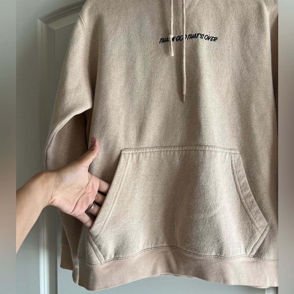 “Thank God That’s Over” Nude Hoodie - Picture 2 of 5